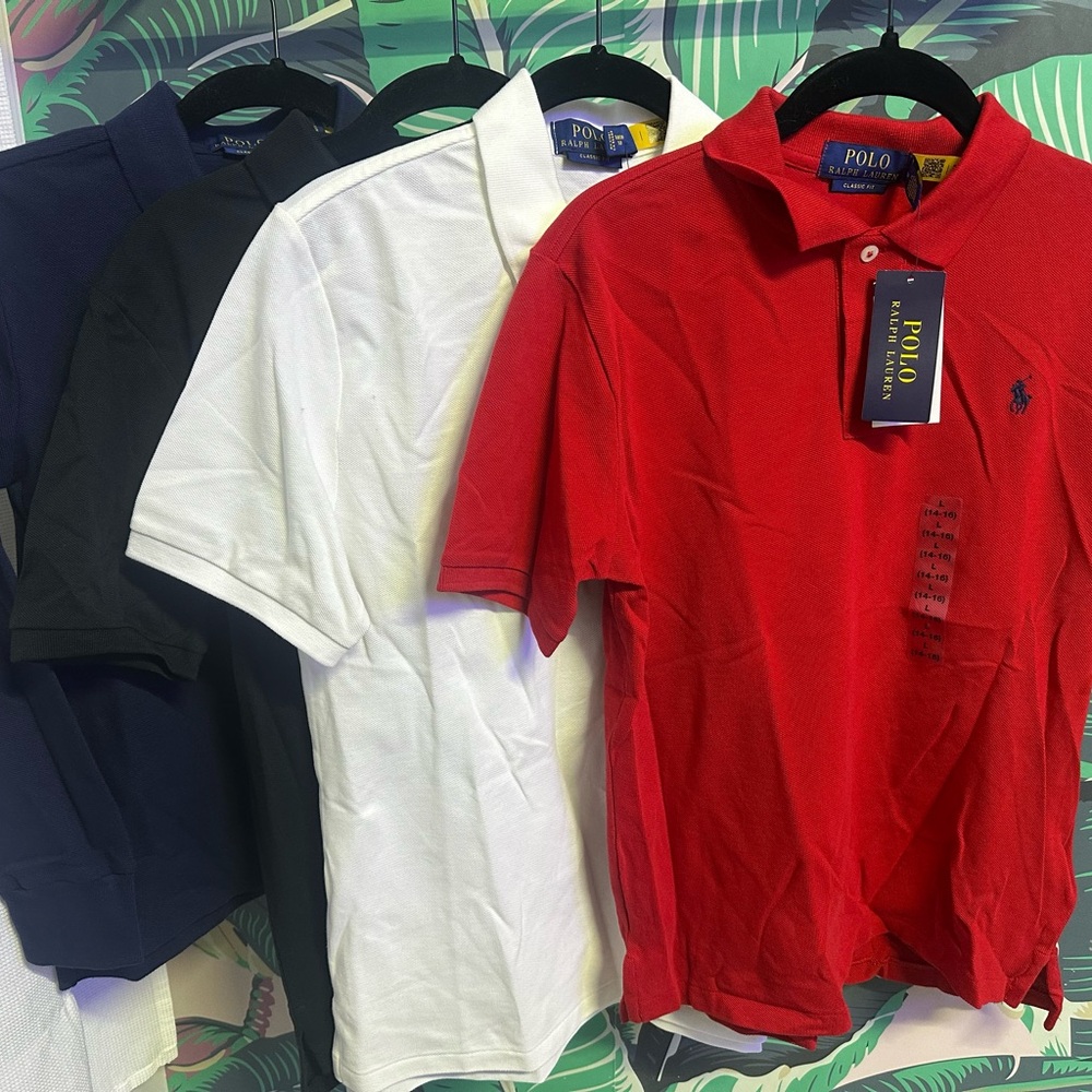 Polo by Ralph Lauren Red, White, and Black boys Polos bundle